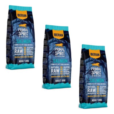 Karma dla psa półwilgotna PRIMAL SPIRIT Iberian Salmon 3 x 12 kg