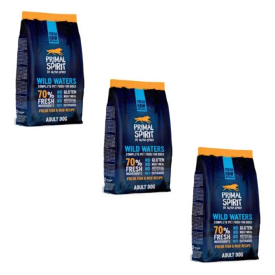 Karma dla psa półwilgotna PRIMAL SPIRIT Wild Waters Świeża ryba 3 x 1 kg