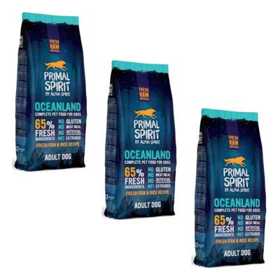 Karma dla psa półwilgotna PRIMAL SPIRIT Oceanland 3 x 12 kg