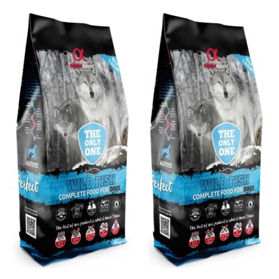 Karma dla psa półwilgotna ALPHA SPIRIT Wild Fish Biała Ryba 2 x 12 kg