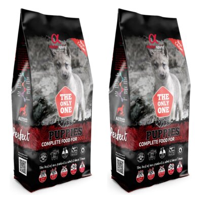 Karma dla psa półwilgotna ALPHA SPIRIT Puppies Indyk z rybą 2 x 12 kg