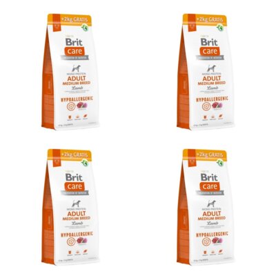 Karma dla psa BRIT Care Hypoallergenic Medium Jagnięcina z ryżem 4 x 14 kg
