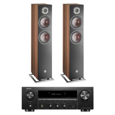 Amplituner DENON DRA-900H Czarny + Kolumny głośnikowe DALI Oberon 7 Ciemny orzech (2 szt.)