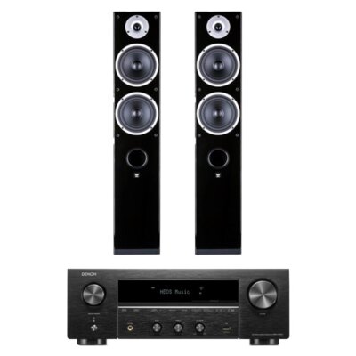 Amplituner DENON DRA-900H Czarny + Kolumny głośnikowe WILSON Raptor 7 Czarne (2 szt.)