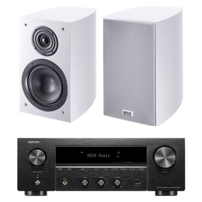 Amplituner DENON DRA-900H Czarny + Kolumny głośnikowe HECO Victa Elite 302 Biały (2 szt.)