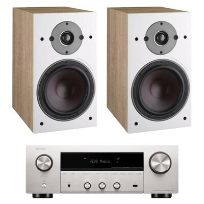 Amplituner DENON DRA-900H Srebrny + Kolumny głośnikowe DALI Oberon 3 Jasny Dąb (2 szt.)