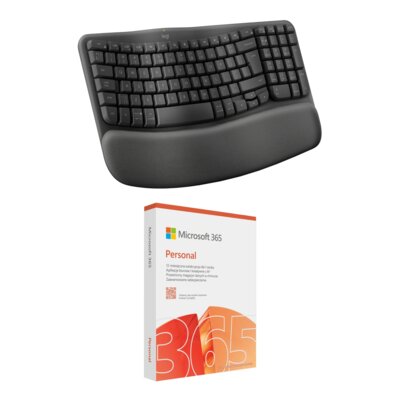 Klawiatura LOGITECH Wave Keys + Program MICROSOFT 365 Personal