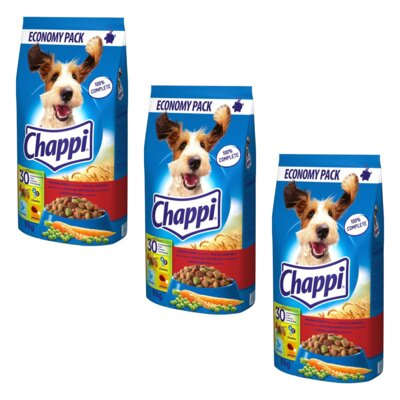 Karma dla psa CHAPPI Wołowina i drób 3 x 9 kg
