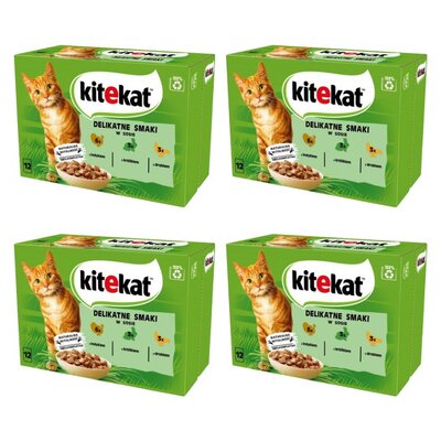 Karma dla kota KITEKAT Delikatne Smaki 48 x 85 g