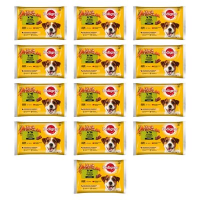 Karma dla psa PEDIGREE Vital Protection Mix Smaków z warzywami (52 x 100 g)