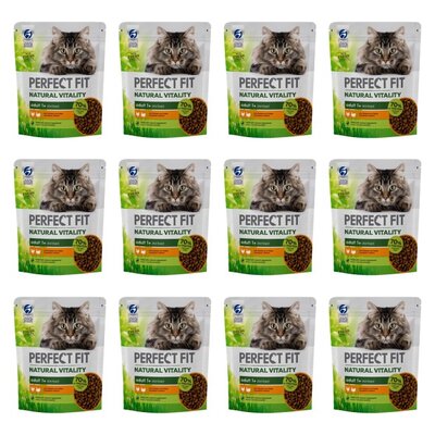 Karma dla kota PERFECT FIT Natural Vitality Kurczak z indykiem 12 x 650 g