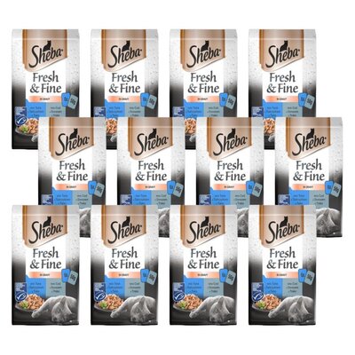 Karma dla kota SHEBA Fresh&Fine Dorsz i Tuńczyk 72 x 50 g