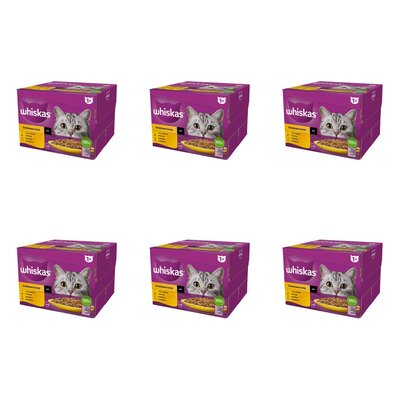 Karma dla kota WHISKAS Drobiowa Uczta Mix Smaków (144 x 85 g)