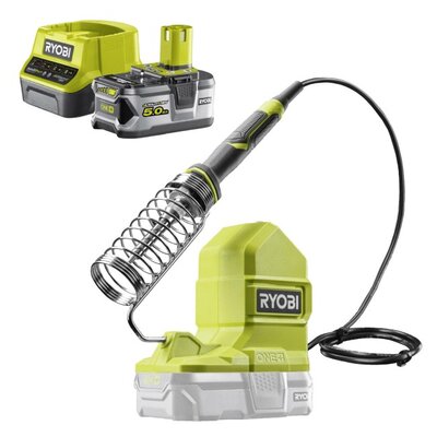 Lutownica RYOBI RSI18-0 + Akumulator RYOBI RC18120-150 5Ah 18V + Ładowarka