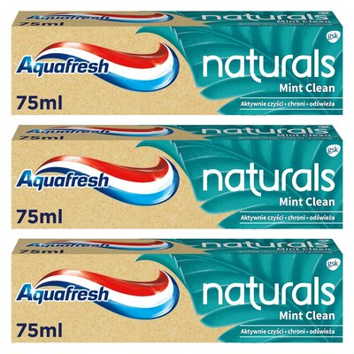 Pasta do zębów AQUAFRESH Naturals Mint Clean 75 ml 3 szt.