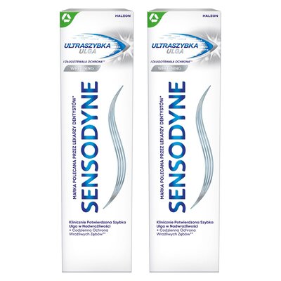 Pasta do zębów SENSODYNE Ultraszybka Ulga Whitening 75 ml 2 szt.