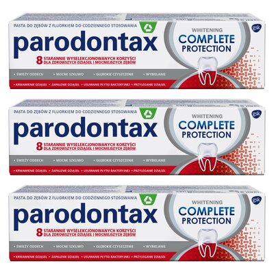 Pasta do zębów PARODONTAX Complete Protection Whitening 75 ml 3 szt.