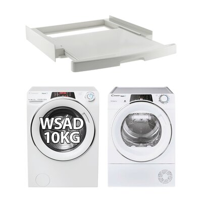 Pralka CANDY RapidÓ RO4106DWMC7 1-S 10kg 1400 obr Quick&Clean + Suszarka CANDY ROE H10A2TCEX-S + Łącznik CANDY WSK-1110U