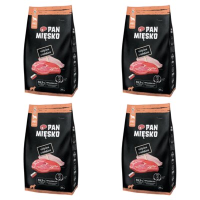 Karma dla psa PAN MIĘSKO Cielęcina z Indykiem XL 4 x 20 kg