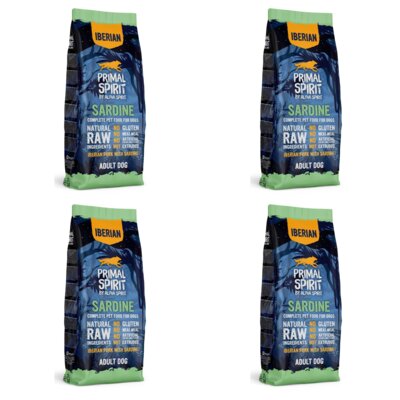 Karma dla psa półwilgotna PRIMAL SPIRIT Iberian Sardine Wieprzowina i sardynki 4 x 12 kg