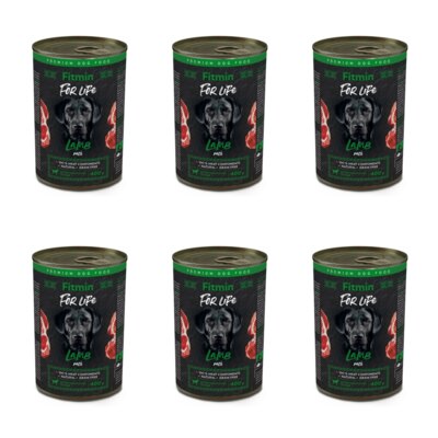 Karma dla psa FITMIN For Life Jagnięcina 6 x 400 g