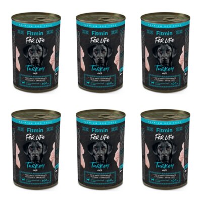 Karma dla psa FITMIN For Life Indyk 6 x 400 g