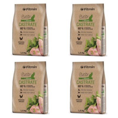 Karma dla kota FITMIN Cat Purity Castrate Kurczak 4 x 1.5 kg