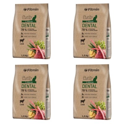 Karma dla kota FITMIN Cat Purity Dental Jagnięcina 4 x 1.5 kg