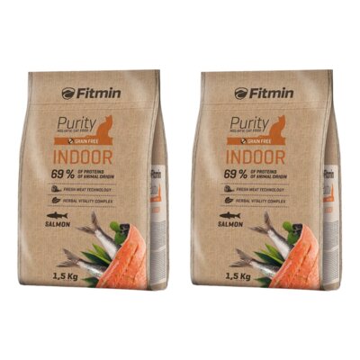 Karma dla kota FITMIN Purity Indoor Ryba 2 x 1.5 kg