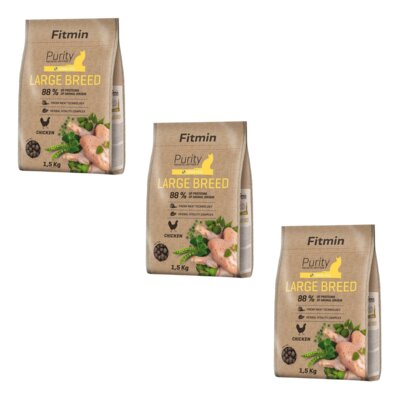Karma dla kota FITMIN Purity Large Breed Kurczak 3 x 1.5 kg