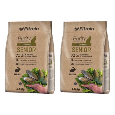 Karma dla kota FITMIN Cat Purity Senior Królik 2 x 1.5 kg