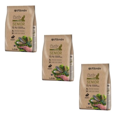 Karma dla kota FITMIN Cat Purity Senior Królik 3 x 1.5 kg