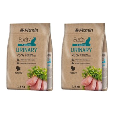 Karma dla kota FITMIN Cat Purity Urinary Indyk 2 x 1.5 kg