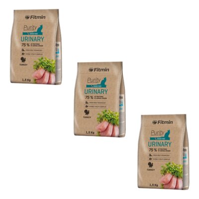 Karma dla kota FITMIN Cat Purity Urinary Indyk 3 x 1.5 kg