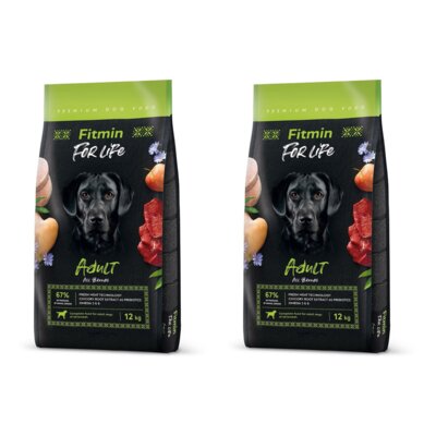 Karma dla psa FITMIN Dog For Life Adult All Breeds 2 x 12 kg