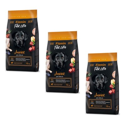 Karma dla psa FITMIN Dog For Life Junior Large Breed 3 x 12 kg