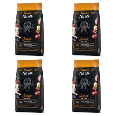 Karma dla psa FITMIN Dog For Life Junior Large Breed 4 x 12 kg