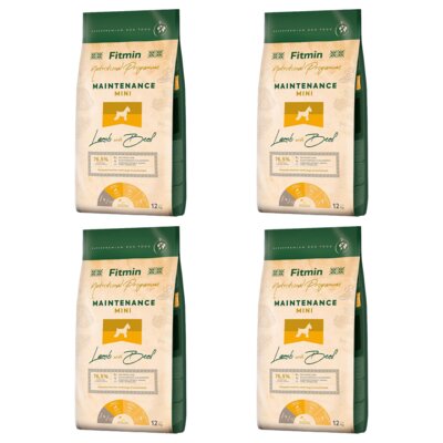 Karma dla psa FITMIN Dog Mini Jagnięcina z wołowiną 4 x 12 kg