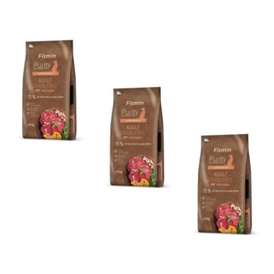 Karma dla psa FITMIN Purity Wołowina 3 x 12 kg