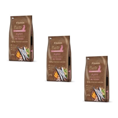 Karma dla psa FITMIN Purity Puppy Śledź morski z jagnięciną 3 x 12 kg