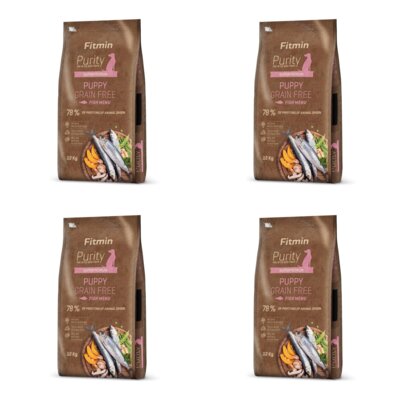 Karma dla psa FITMIN Purity Puppy Śledź morski z jagnięciną 4 x 12 kg