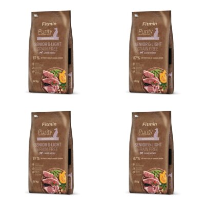 Karma dla psa FITMIN Purity Senior&Light Jagnięcina 4 x 12 kg