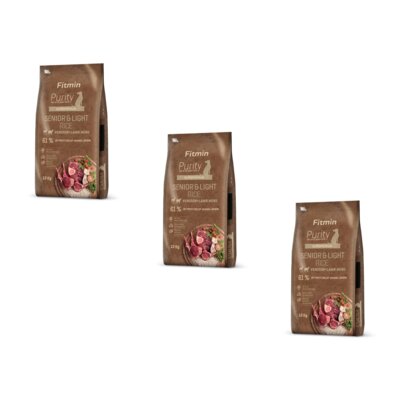 Karma dla psa FITMIN Purity Senior & Light Jagnięcina z dziczyzną 3 x 12 kg