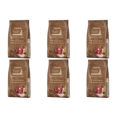 Karma dla psa FITMIN Purity Senior & Light Jagnięcina z dziczyzną 6 x 2 kg