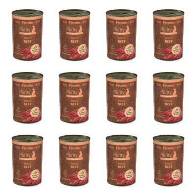Karma dla psa FITMIN Purity Tin Beef Wołowina 12 x 400 g