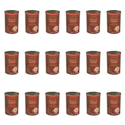 Karma dla psa FITMIN Purity Wołowina z wątróbką 18 x 400 g