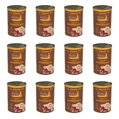 Karma dla psa FITMIN Purity Kurczak z wątróbką 12 x 400 g