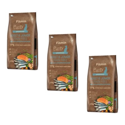 Karma dla psa FITMIN Purity Grain Free Ryba 3 x 12 kg