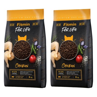Karma dla kota FITMIN Cat For Life Adult Kurczak 2 x 8 kg