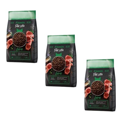 Karma dla kota FITMIN For Life Jagnięcina 3 x 1.8 kg